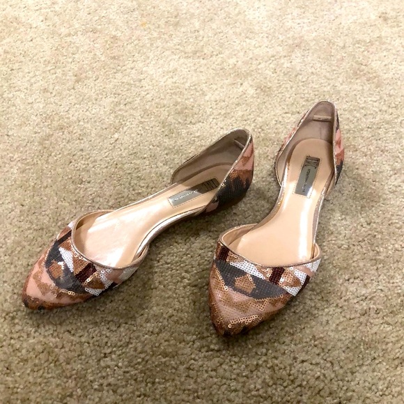 INC International Concepts | Shoes | Inc Macys Rose Gold Sequin Flats 7 |  Poshmark